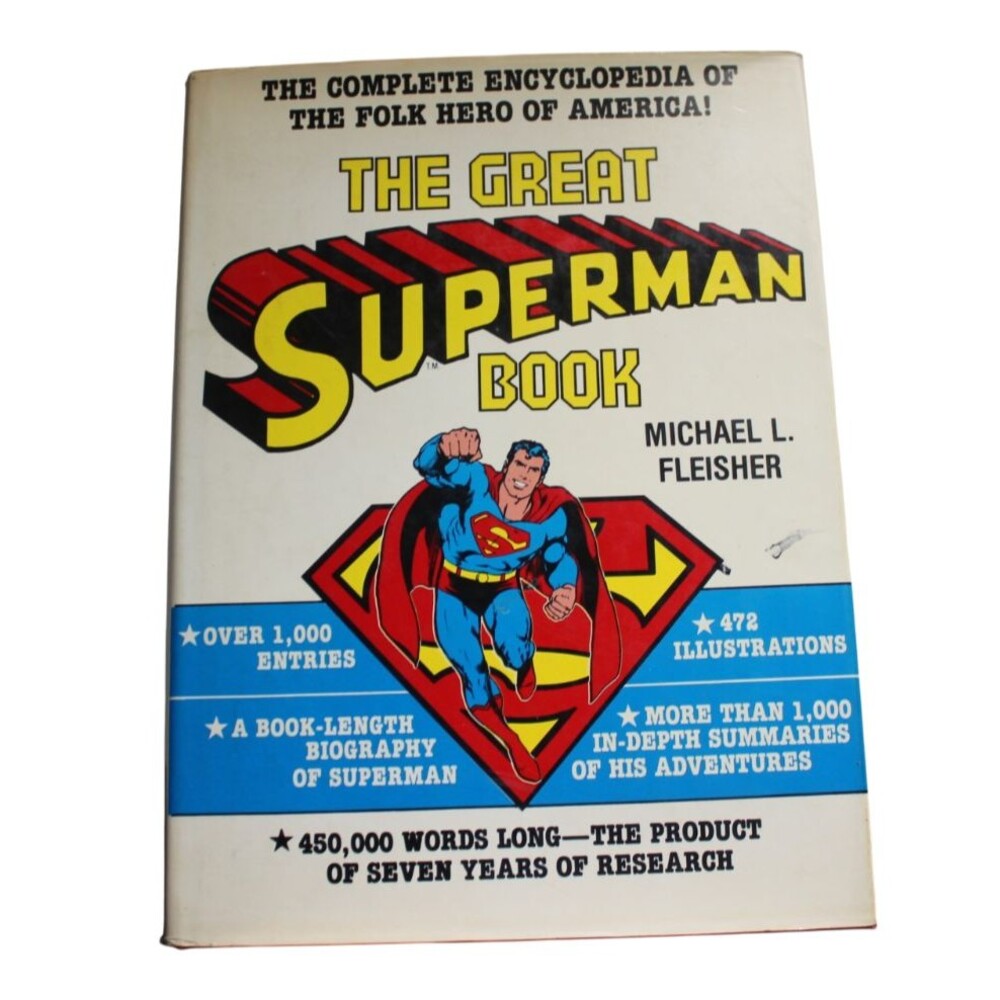 Vintage The Great Superman Book Hard Cover 1978 by Michael Fleisher